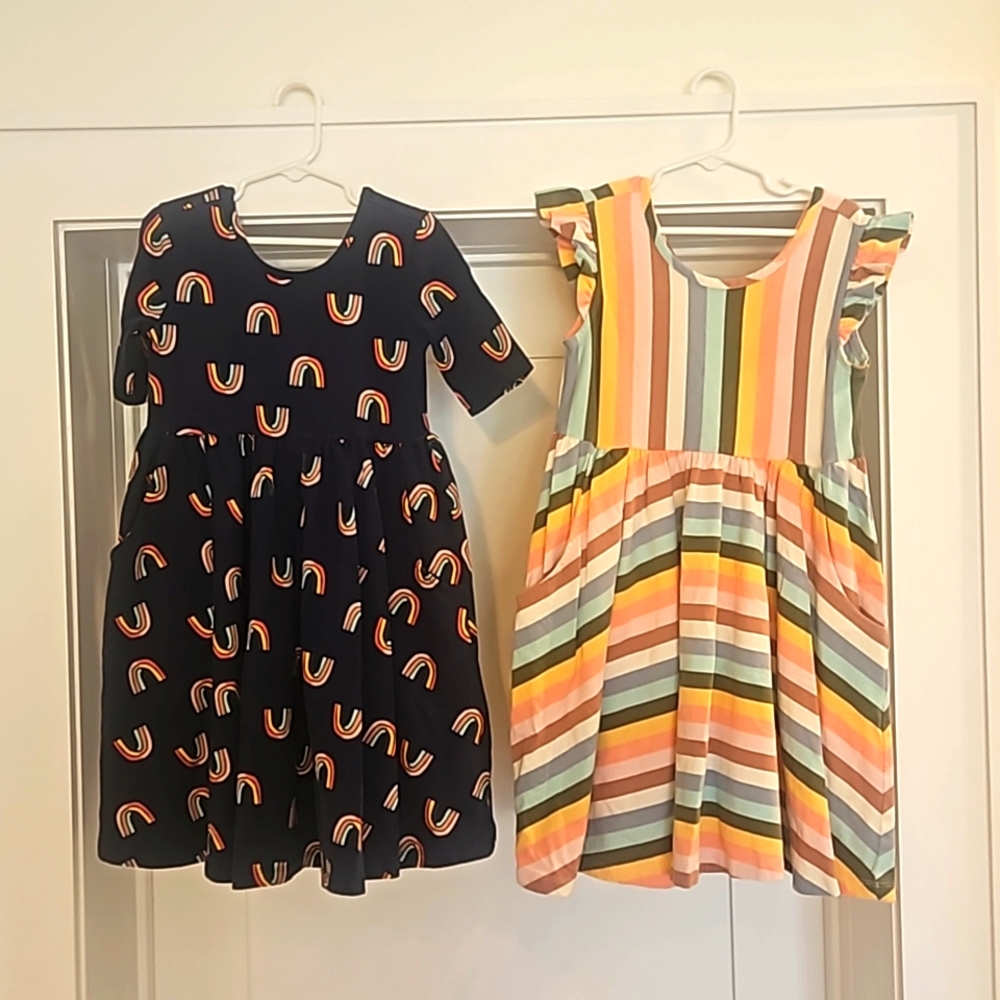 Two Hanna Anderson Girls Skater Dresses